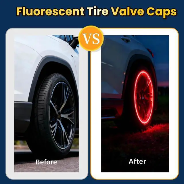 Alt view image 3 of 7 - 20 Pcs Glow in The Dark Tire Valve Caps Fluorescent Tire Valve Stem Caps, Cool Car Present for Universal Decoration Accessories for Car SUV Bicycle Motorcycles Trucks (Red)