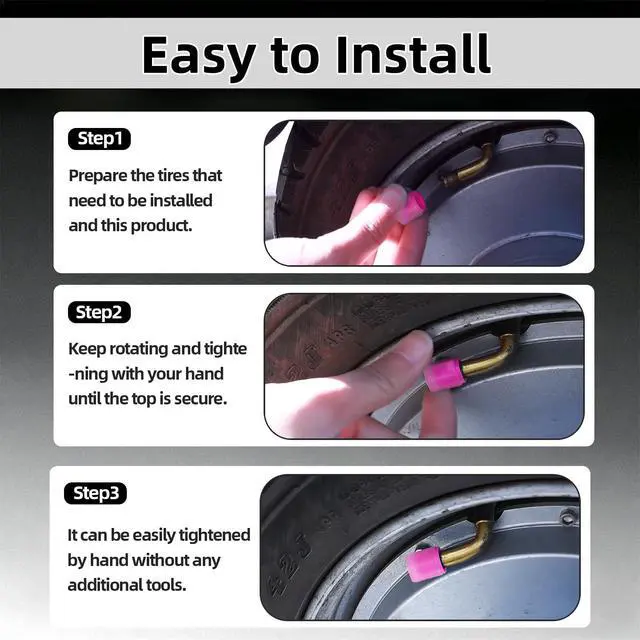 Alt view image 4 of 7 - 20 Pcs Glow in The Dark Tire Valve Caps Fluorescent Tire Valve Stem Caps, Cool Car Present for Universal Decoration Accessories for Car SUV Bicycle Motorcycles Trucks (Pink)