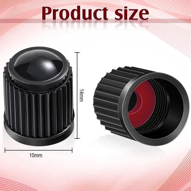 Alt view image 2 of 7 - Outus 20 Pcs Tire Valve Stem Caps Car Tire Caps Plastic Universal Valve Stem Covers for Bike Bicycle Cars SUV Trucks Motorcycles (Black)