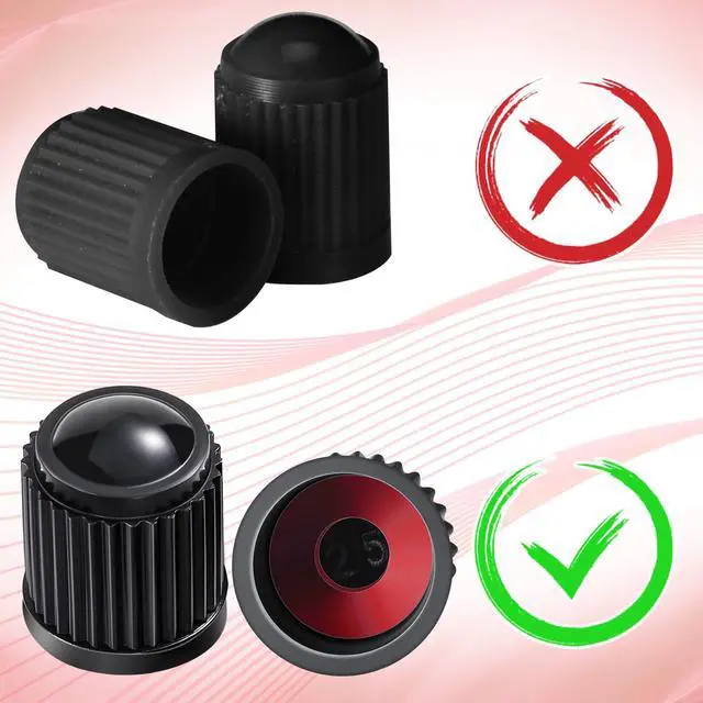 Alt view image 5 of 7 - Outus 20 Pcs Tire Valve Stem Caps Car Tire Caps Plastic Universal Valve Stem Covers for Bike Bicycle Cars SUV Trucks Motorcycles (Black)