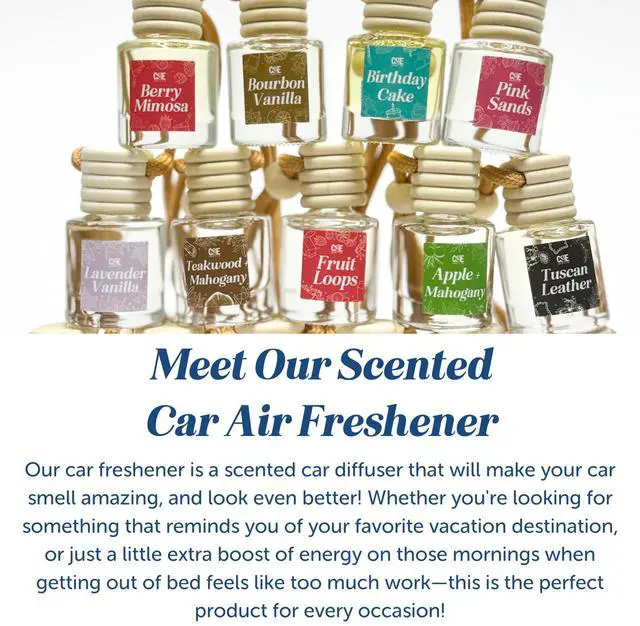 Alt view image 2 of 5 - CANDECraftCo Car Air Hanging Fragrance Oil, Car Auto Freshener for Essential Oils, Scents Fragrance Aromatherapy Automobile Diffuser, Long Lasting (Bourbon Vanilla)