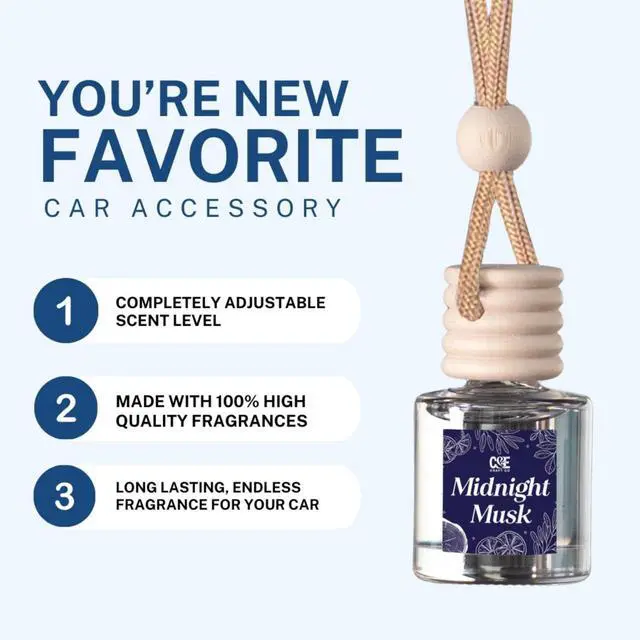 Alt view image 3 of 5 - CANDECraftCo Car Air Hanging Fragrance Oil, Car Auto Freshener for Essential Oils, Scents Fragrance Aromatherapy Automobile Diffuser, Long Lasting (Bourbon Vanilla)