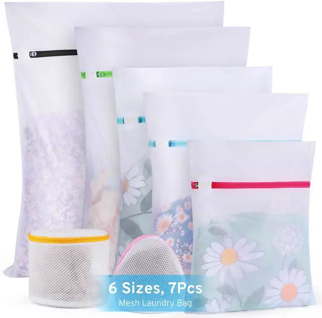 Main image of Ultimate 7 Pack 6 Size Mesh Laundry Bags Set for Delicates with AUTO-Lock Zipper, Lingerie Bags for Washing Delicates, Laundry Bags Mesh Wash Bags, Delicates Laundry Bag for Jeans,Blouse,Stocking,Bra