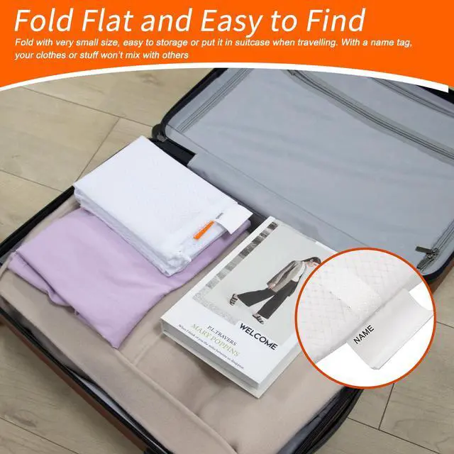 Alt view image 5 of 7 - Polecasa Heavy Duty Diamond Mesh Laundry Bags 24x36" - Machine Washable Large Commercial Grade Laundry Bag with Drawstring & ID Tag for College Dorms, Travel, Sports Equipment White