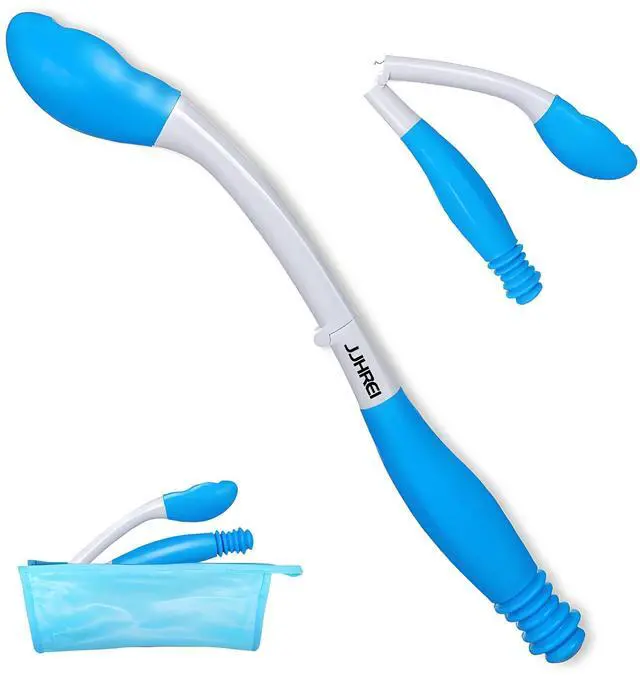 Main image of Foldable Long Reach Comfort Wiper - Bottom Wiping Aid - Butt Wiper Self Wipe Assist Toilet Aids Wand - Daily Living Bathroom Aid for Limited Mobility