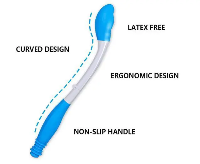 Alt view image 3 of 6 - Foldable Long Reach Comfort Wiper - Bottom Wiping Aid - Butt Wiper Self Wipe Assist Toilet Aids Wand - Daily Living Bathroom Aid for Limited Mobility