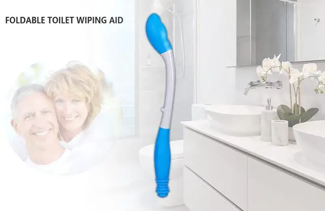 Alt view image 6 of 6 - Foldable Long Reach Comfort Wiper - Bottom Wiping Aid - Butt Wiper Self Wipe Assist Toilet Aids Wand - Daily Living Bathroom Aid for Limited Mobility