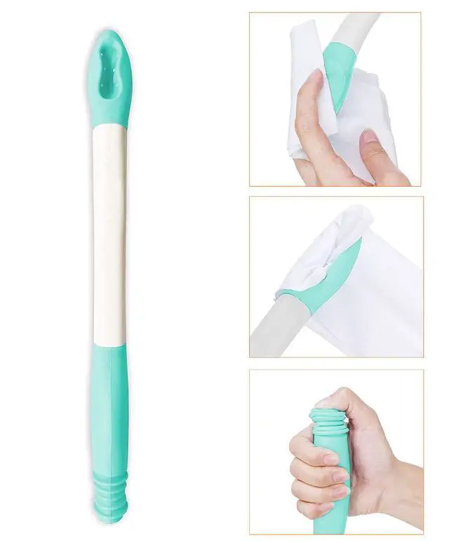 Alt view image 5 of 6 - Butt Wiper Tool - Toilet Aids for Wiping Bottom - Self Wipe Assist for Toileting Wand - Long Reach Comfort Bathroom Wiper for Disabled Elderly After Surgery