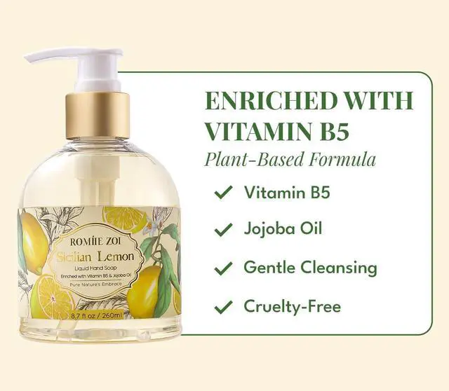 Alt view image 3 of 7 - ROMIIE ZOI Liquid Hand Soap, Lemon, 260ml/8.7fl.oz
