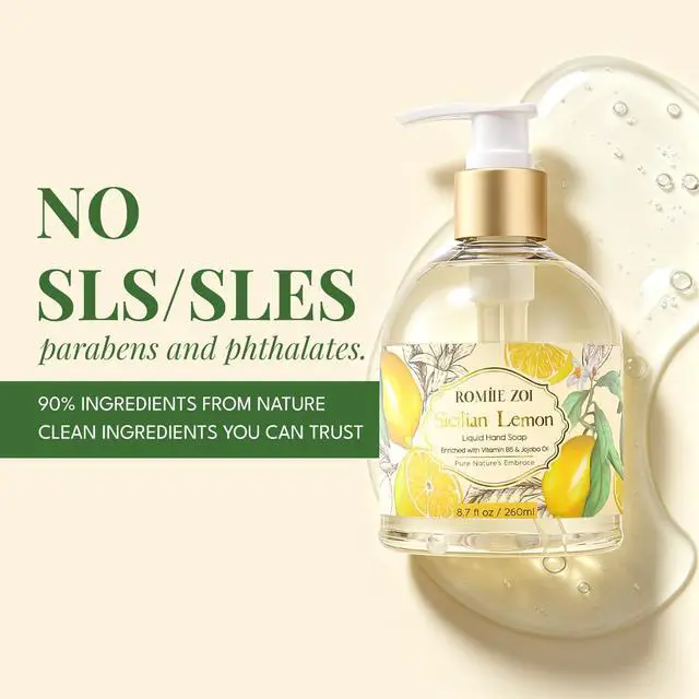 Alt view image 5 of 7 - ROMIIE ZOI Liquid Hand Soap, Lemon, 260ml/8.7fl.oz