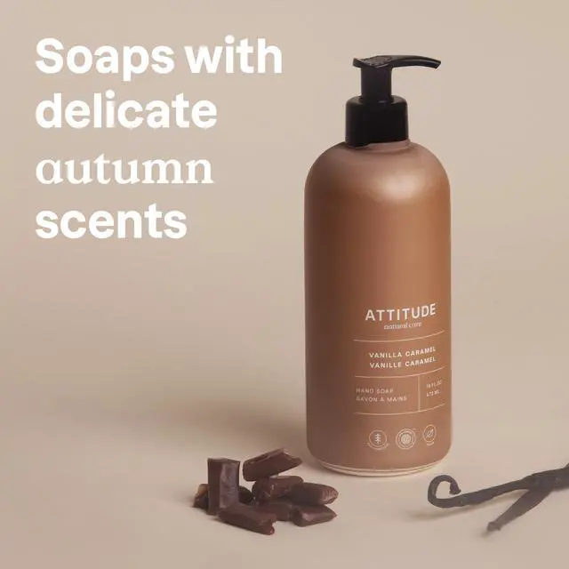 Alt view image 3 of 6 - ATTITUDE Liquid Hand Soap, EWG Verified, Plant and Mineral-Based, Vegan Personal Care Products, Vanilla Caramel, 16 Fl Oz
