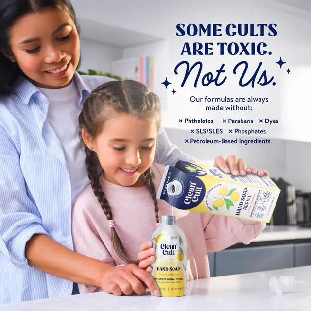 Alt view image 4 of 7 - Cleancult - Lemon Verbena - Moisturizing Liquid Hand Soap - Refillable Aluminum Bottle - Made with Aloe Vera - Nourishes & Moisturizes Dry & Sensitive Skin - 12 oz - 1 Pack