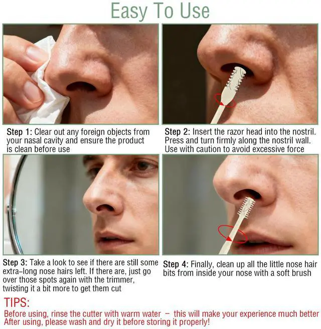 Alt view image 2 of 7 - 5PCS 2-in-1 Nasal Hair Cutter,Double Sided Nose Hair Trimmer for Men&Women,360° Rotating Manual NoseHair Cutter,Nose Hair Knife,Portable Nostril Hairs Remover Tool for Home Travel Essentials,Colorful