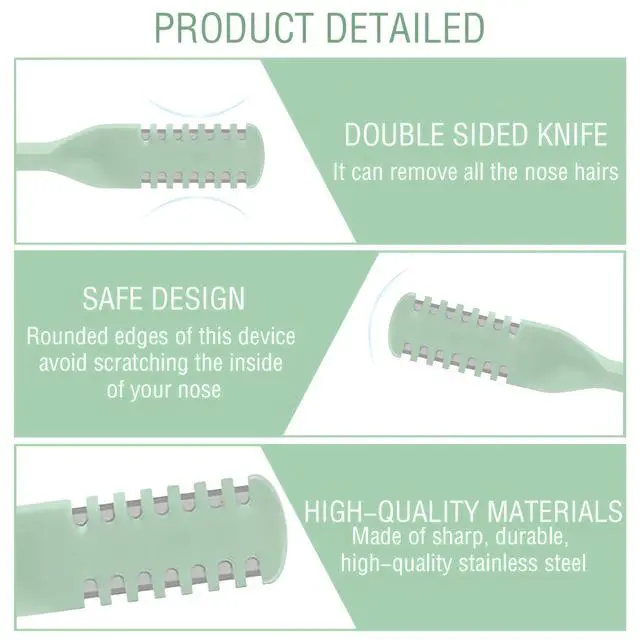 Alt view image 6 of 7 - 5PCS 2-in-1 Nasal Hair Cutter,Double Sided Nose Hair Trimmer for Men&Women,360° Rotating Manual NoseHair Cutter,Nose Hair Knife,Portable Nostril Hairs Remover Tool for Home Travel Essentials,Colorful