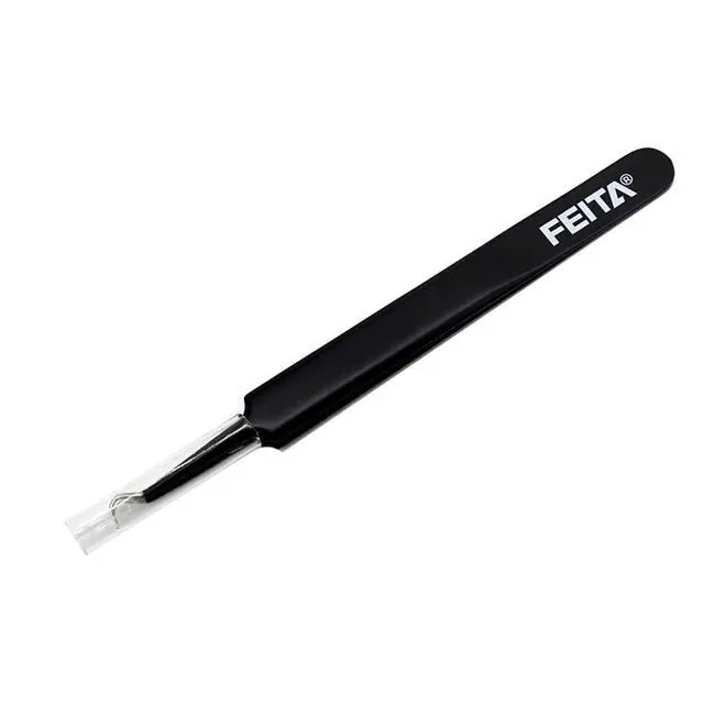 Alt view image 7 of 7 - Blackhead Acne Extraction Tweezers - FEITA Pro & Surgical-Grade Stainless Steel Bend Curved Comedone Extractor Tweezer Tool for Remove Whitehead and Clogged Pores, Pimple - Black