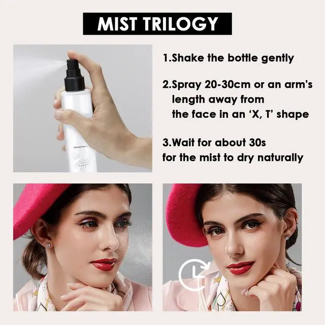 Alt view image 7 of 7 - LingHaoLH 2PCS Makeup Setting Spray Set, Face, Weightless, Long Lasting, Waterproof, Fixing, Smudge-proof, Hydrating & Refreshing, All Skin Types