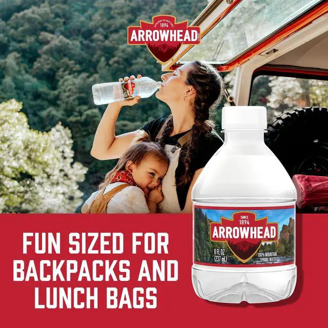Alt view image 2 of 6 - Arrowhead Mountain Spring Water Bottles, 12 Pack - Still Bottled Water with Naturally Occurring Minerals & Electrolytes for Taste - 8 Fl Oz