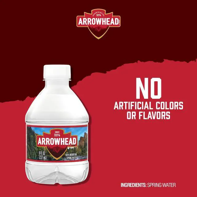 Alt view image 4 of 6 - Arrowhead Mountain Spring Water Bottles, 12 Pack - Still Bottled Water with Naturally Occurring Minerals & Electrolytes for Taste - 8 Fl Oz