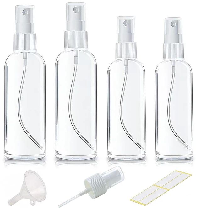 Main image of Xolaawa 4Pk Clear Empty Travel Spray Bottles, Leakproof for Toner Face Hair