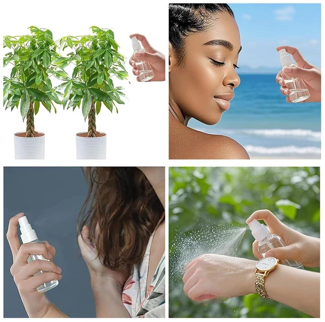 Alt view image 4 of 7 - Xolaawa 4Pk Clear Empty Travel Spray Bottles, Leakproof for Toner Face Hair