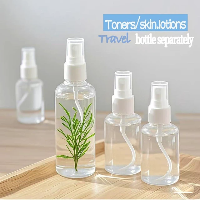 Alt view image 6 of 7 - Xolaawa 4Pk Clear Empty Travel Spray Bottles, Leakproof for Toner Face Hair