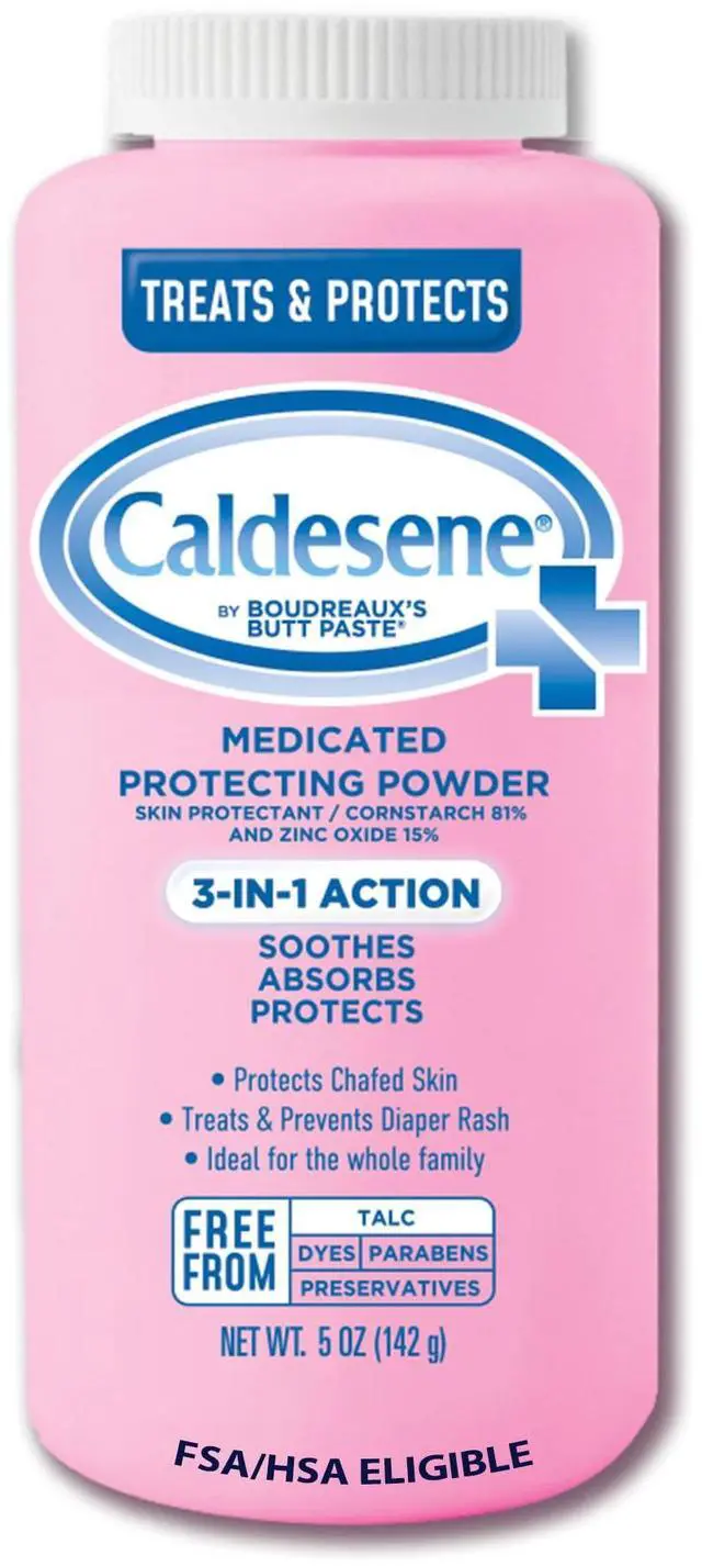 Main image of Caldesene Medicated Protecting Body Powder with Zinc Oxide and Cornstarch, Talc-Free Baby Powder Soothes & Protects, 5 Oz.