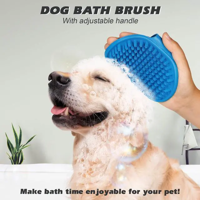 Alt view image 6 of 7 - 2PCS Pet Grooming Tools - Double-Sided Brush for Shedding and Bathing, Suitable for Short/Long Haired Dogs Cats and Horses, Deshedding Dog Brush, Mane & Tail Combs for Horses - Pet Supplies (Blue)