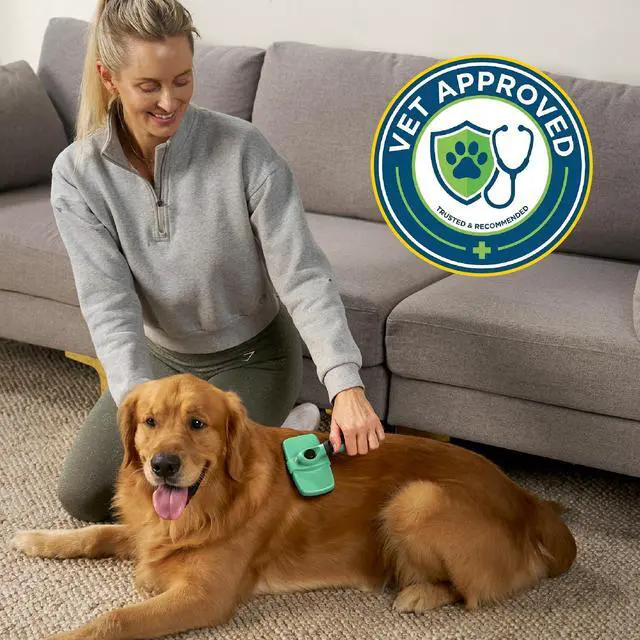 Alt view image 5 of 7 - Deshedding Dog Brush for Shedding Self Clean Cat Brush Deshedding & Grooming Tool for Long Haired and Short Haired Dogs, Slicker Brushes for Dogs, Skin-Friendly, Retractable Bristles, Easy to Clean