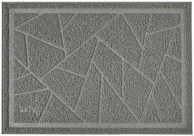 Main image of WePet Cat Litter Box Mat, Kitty Premium PVC Pad, Durable Trapping Rug, Phthalate Free, Urine-Resistant, Scatter Control, Mosaic, M 23 x 16 Inch, Cadet Grey
