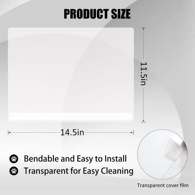 Alt view image 2 of 7 - YOILES 3PCS Cat Litter Box Pee Shields,Transparent Easy Clean Splash Guard for Open Top Litter Pan 14.5×11.5in- Litter Box Not Included (3, Clear)