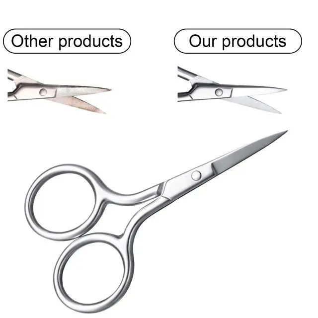 Alt view image 6 of 6 - Mudder 3 Pack Small Nose Scissors Facial Hair Trimming Mini Beauty Stainless Steel Grooming Pointed Scissor for Grooming Eyebrows, Nose, Mustache, Beard