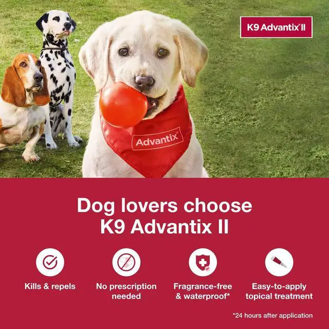 Alt view image 3 of 7 - K9 Advantix II Medium Dog Vet-Recommended Flea, Tick & Mosquito Treatment & Prevention | Dogs 11-20 lbs. | 1-Mo Supply