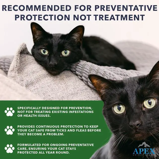 Alt view image 3 of 7 - Apex Plus Cat Flea and Tick Treatment | 6-Month Supply, Over 1.5 lbs | Flea Treatment for Cats & Kittens | 24-Hour Activation, Waterproof, 30-Day Protection