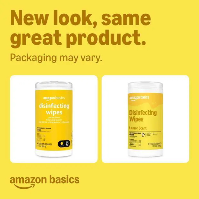 Alt view image 2 of 6 - Disinfecting Wipes, Lemon Scent, for Sanitizing, Cleaning & Deodorizing, 255 Count (3 Packs of 85), Packaging May Vary