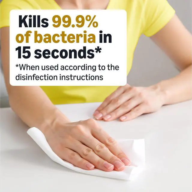 Alt view image 3 of 6 - Disinfecting Wipes, Lemon Scent, for Sanitizing, Cleaning & Deodorizing, 255 Count (3 Packs of 85), Packaging May Vary