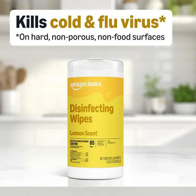 Alt view image 4 of 6 - Disinfecting Wipes, Lemon Scent, for Sanitizing, Cleaning & Deodorizing, 255 Count (3 Packs of 85), Packaging May Vary