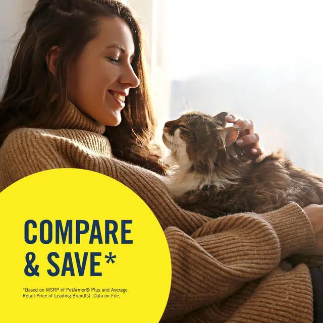 Alt view image 6 of 7 - PetArmor Plus Flea and Tick Prevention for Cats, Cat Flea and Tick Treatment, 3 Doses, Waterproof Topical, Fast Acting, Cats Over 1.5 lbs
