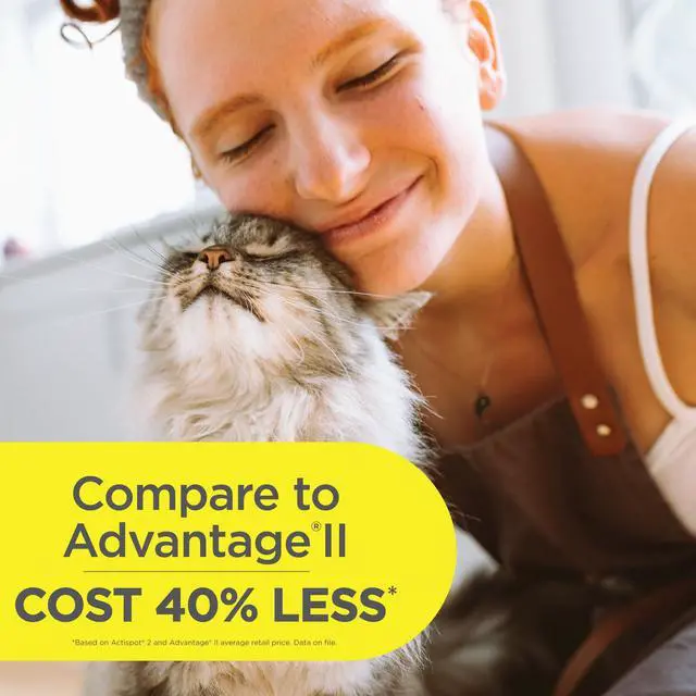 Alt view image 2 of 7 - TevraPet Actispot II Flea Treatment for Large Cats 9+ lbs | 6 Doses | Powerful Prevention and Control