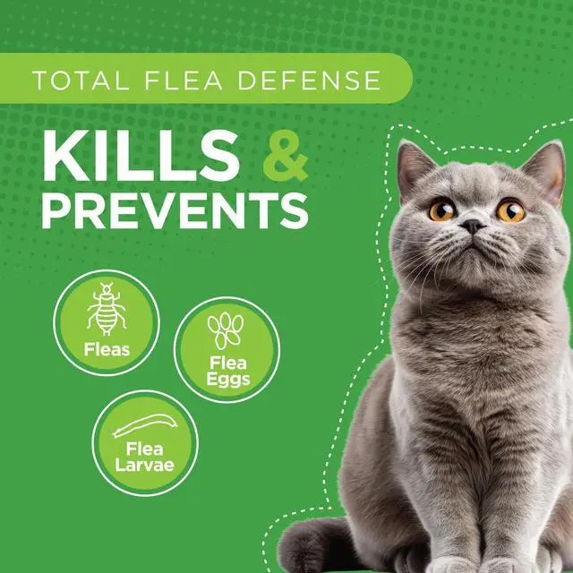 Alt view image 4 of 7 - TevraPet Actispot II Flea Treatment for Large Cats 9+ lbs | 6 Doses | Powerful Prevention and Control