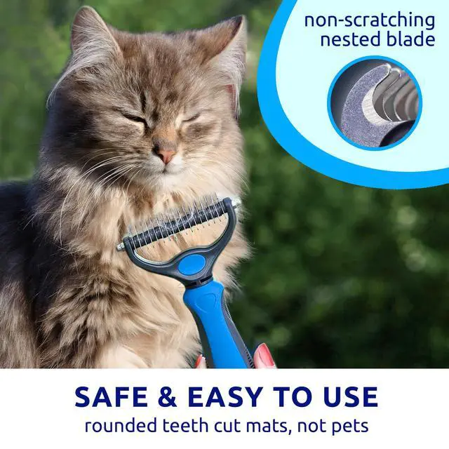 Alt view image 5 of 7 - Pat Your Pet Deshedding Dog Brush For Shedding Cat Brushes For Indoor Cats, Double-Sided Cat Brush Deshedding & Grooming Tool For Long Haired And Short Haired Dogs, Skin-Friendly
