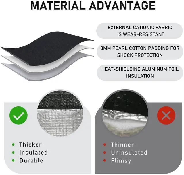 Alt view image 3 of 7 - TELLUMO Insulated Lunch Bag for Men Women, Large Reusable Leakproof Lunch Box Container, Small Portable Thermal Snack Bag, Reusable Travel Office Work Beach Black Cooler Tote Bag for Adults, Dark