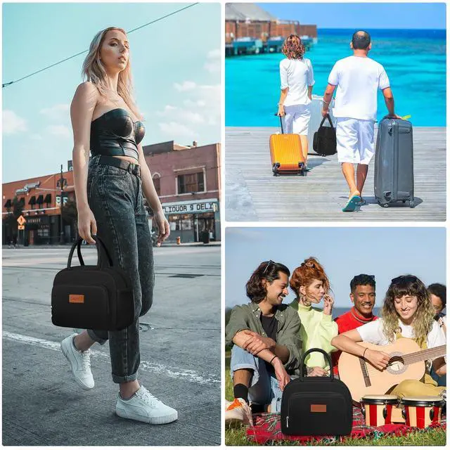 Alt view image 7 of 7 - DALINDA Lunch Bag Lunch Box for Women Men, Insulated Lunch Bags Water-Resistant Cute Cooler Lunch Tote Bag, Reusable Large Capacity for Work Travel Picnic