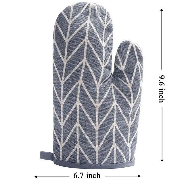 Alt view image 4 of 7 - WinChange Oven Mitts and Potholders BBQ Gloves-Oven Mitts and Pot Holders Sets with Recycled Cotton Infill Silicone Non-Slip Cooking Gloves for Cooking Baking Grilling (4-Piece Set,Grey)