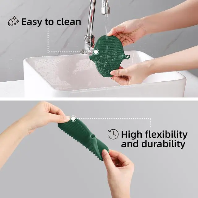 Alt view image 3 of 6 - ButterMelt 4PC Silicone Oven Mitts - Dark Green Heat Resistant Non-Slip Kitchen Gloves, for Cooking, Baking, BBQ with Extra Thick Hand Protection for Hot Pots, Pans, Trays