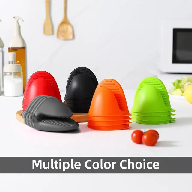 Alt view image 6 of 6 - ButterMelt 4PC Silicone Oven Mitts - Dark Green Heat Resistant Non-Slip Kitchen Gloves, for Cooking, Baking, BBQ with Extra Thick Hand Protection for Hot Pots, Pans, Trays