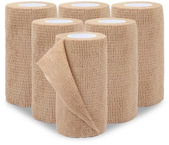 Main image of Self Adhesive Bandage Wrap 4 in, Elastic Vet Wrap, Athletic Sports Wraps