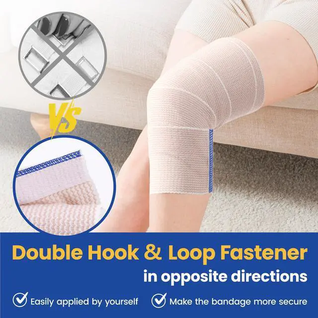 Alt view image 5 of 7 - 6" Elastic Bandage Wrap Compression Bandage for Waist Leg, 4 Pack
