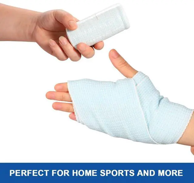 Alt view image 4 of 7 - Elastic Bandage Wrap 4 Inch 6 Pack Athletic Compression Bandages Hook & Loop Fasteners for Legs Knee Support