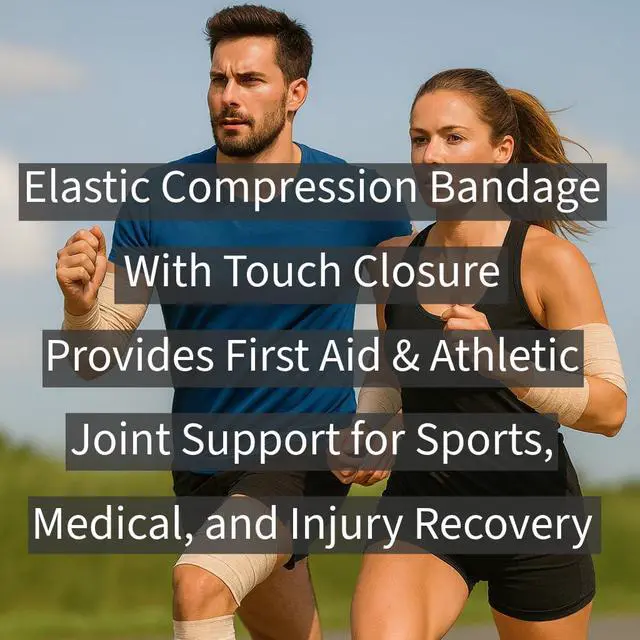Alt view image 2 of 7 - Elastic Bandage Wrap Roll x 5 Yards Self-Closure Compression (10, 6 INCH (Pack of 10))