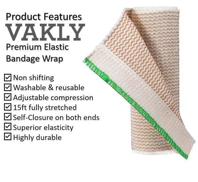 Alt view image 7 of 7 - Elastic Bandage Wrap Roll x 5 Yards Self-Closure Compression (10, 6 INCH (Pack of 10))